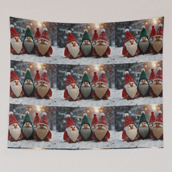 Item preview, Christmas Gonks illustration designed and sold by Vintage Designs +.