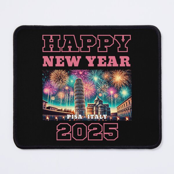 Item preview, Happy New Year 2025 - Pisa - Pink Edition designed and sold by Manic Merch Designs.