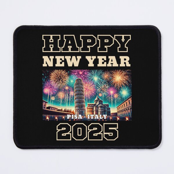 Item preview, Happy New Year 2025 - Pisa - Yellow Edition designed and sold by Manic Merch Designs.