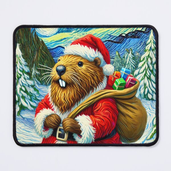 Item preview, Santa the beaver has gifts with him designed and sold by Purpleflex.