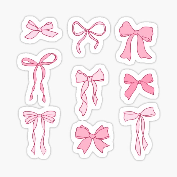 Artikel-Vorschau von Stickerpaket mit rosa Schleife, designt und verkauft von ruelia.