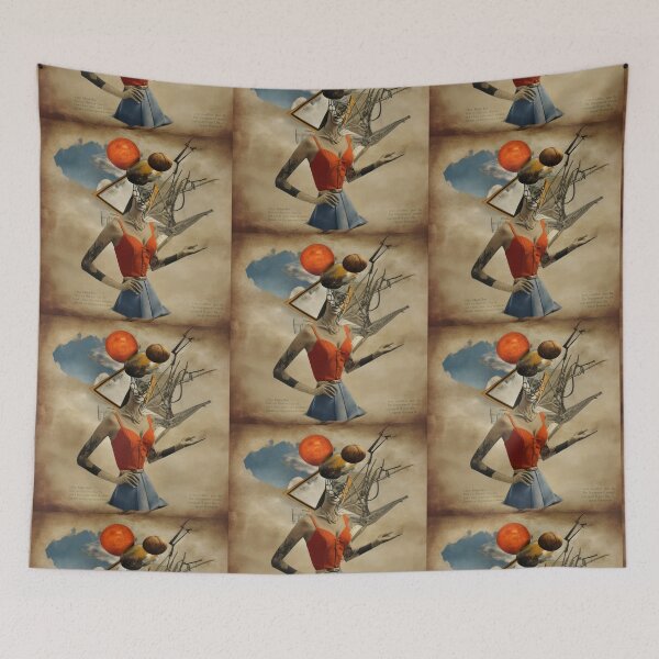 Item preview,  Futurist Cubist Abstract art of a Woman vintage painting designed and sold by Vintage Designs +.