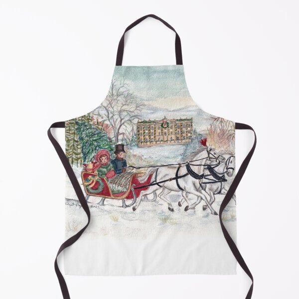 Item preview, Sleigh Ride at Pemberley, Jane Austen Watercolor Illustration designed and sold by Some Little Good.