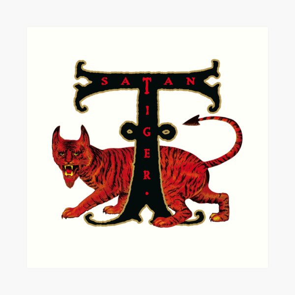 Satan Tiger Art Print