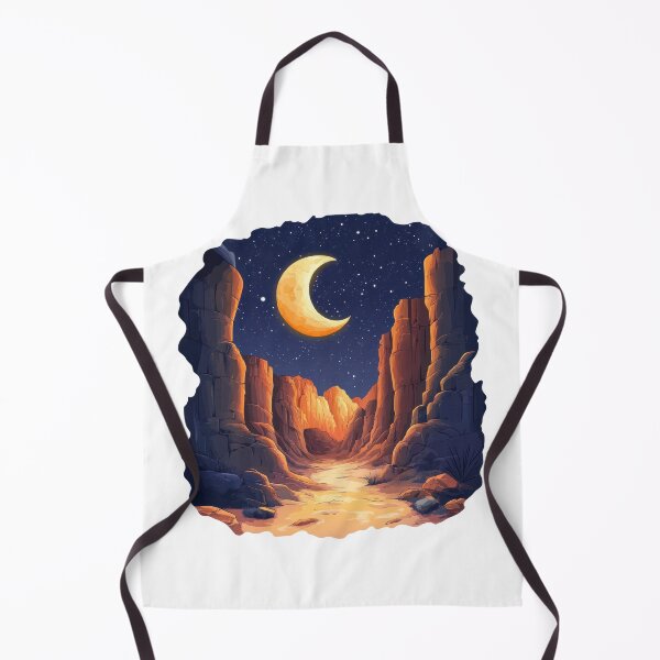 Item preview, Crescent Moon Above Desert Canyon designed and sold by Enea Kelo.