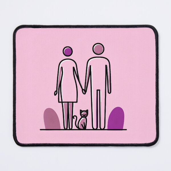 Item preview, Modern Childfree Family - Man Woman Cat designed and sold by Divine Ease.