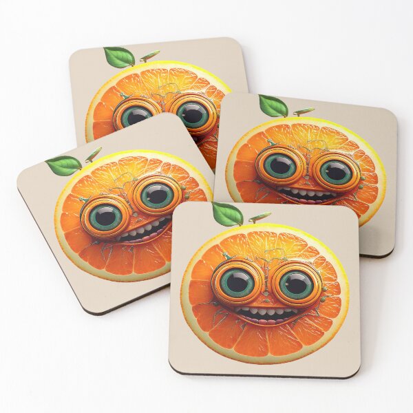 Item preview, Orange Face | Fruits Patterns | Fruit Creatures Collection designed and sold by monkeybusiness.pt.