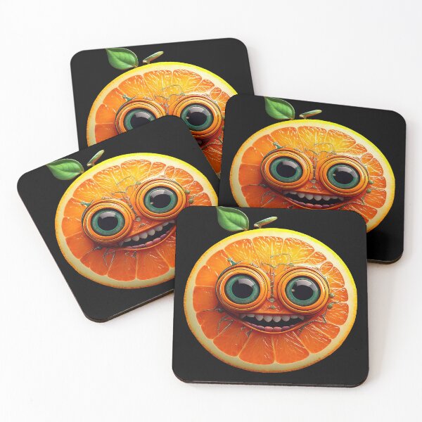 Item preview, Orange Face | Fruits Patterns | Fruit Creatures Collection designed and sold by monkeybusiness.pt.
