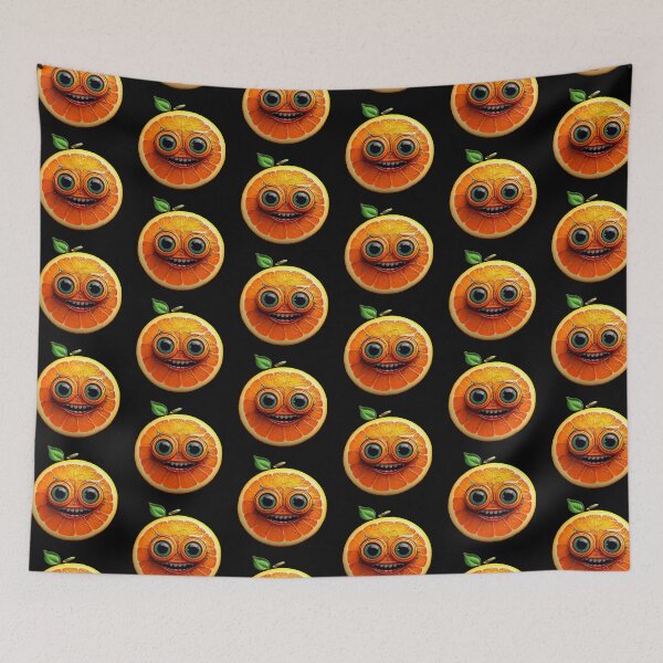 Item preview, Orange Face | Fruits Patterns | Fruit Creatures Collection designed and sold by monkeybusiness.pt.