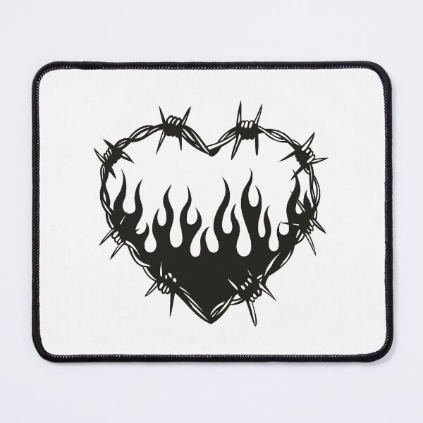 Item preview, Flamed Heart Barbed Wire designed and sold by OniPicturesShop.
