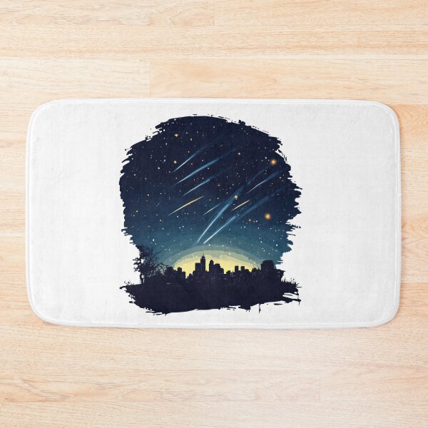 Item preview, Meteor Shower Over City Skyline designed and sold by Enea Kelo.