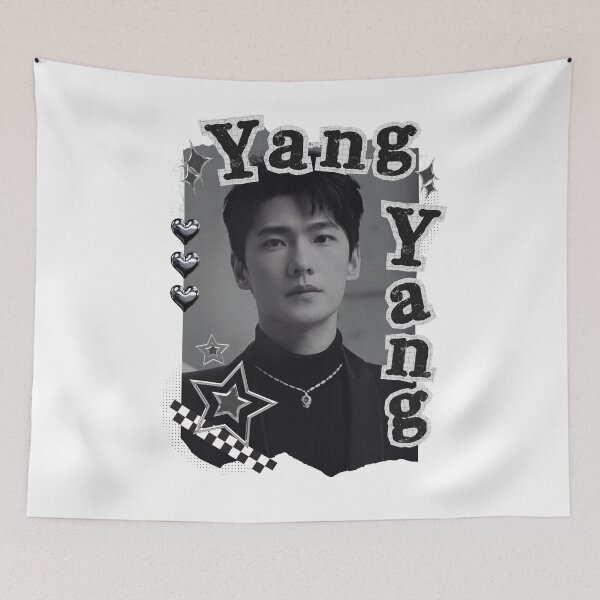 Item preview, Yang Yang C-Drama Actor Black and White Collage Design designed and sold by AJUNICE STUDIO.
