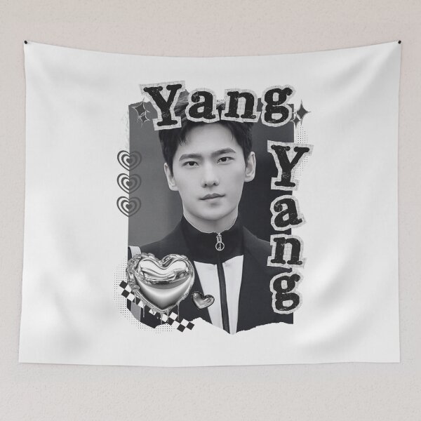 Item preview, Yang Yang C-Drama Actor Black and White Collage Design designed and sold by AJUNICE STUDIO.