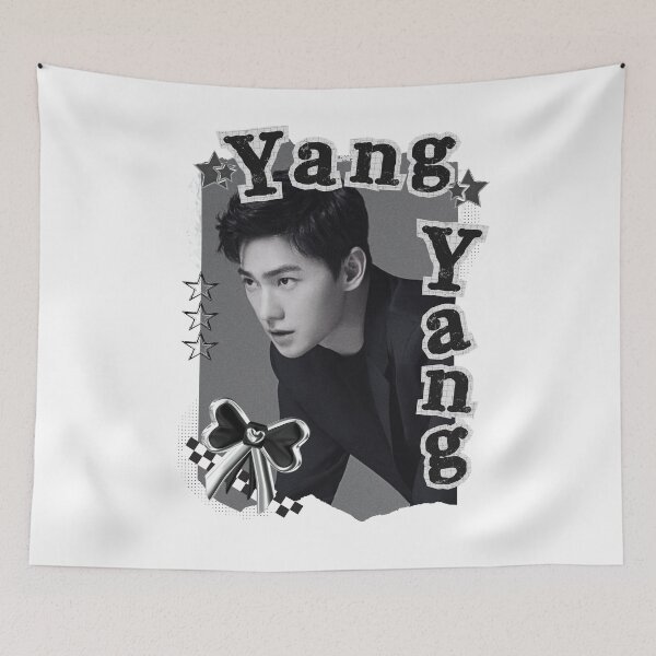 Item preview, Yang Yang C-Drama Actor Black and White Collage Design designed and sold by AJUNICE STUDIO.