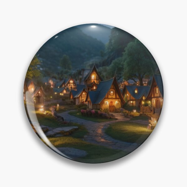 Item preview, Starlit Nights Over the Enchanted Elf Town designed and sold by BlareBlare.