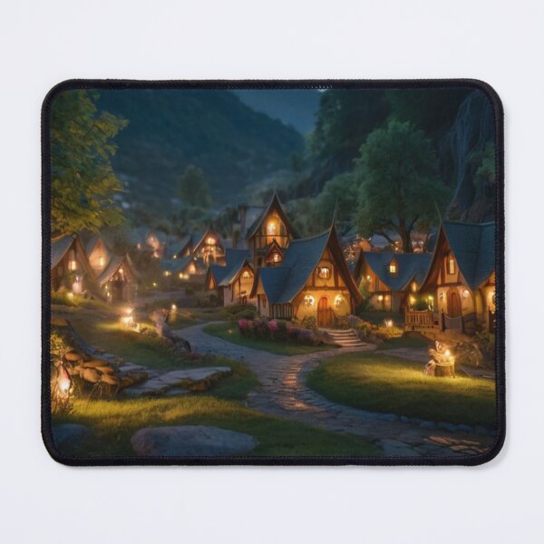 Item preview, Starlit Nights Over the Enchanted Elf Town designed and sold by BlareBlare.
