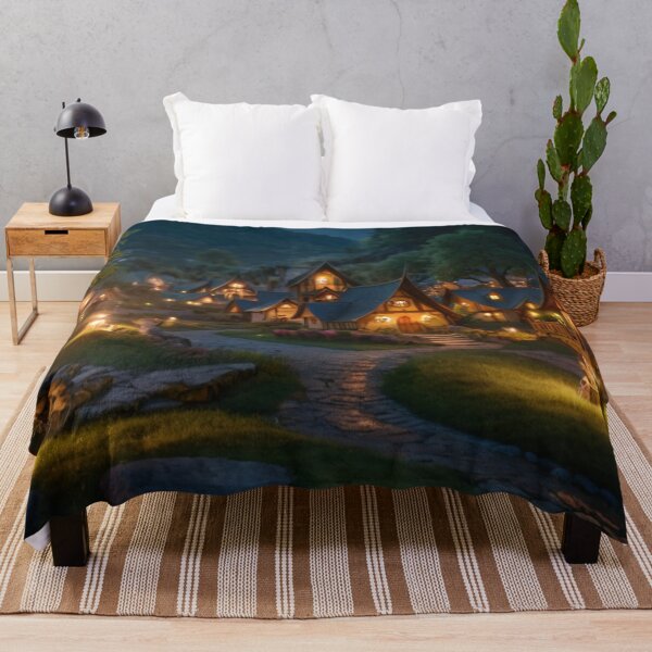 Item preview, Starlit Nights Over the Enchanted Elf Town designed and sold by BlareBlare.