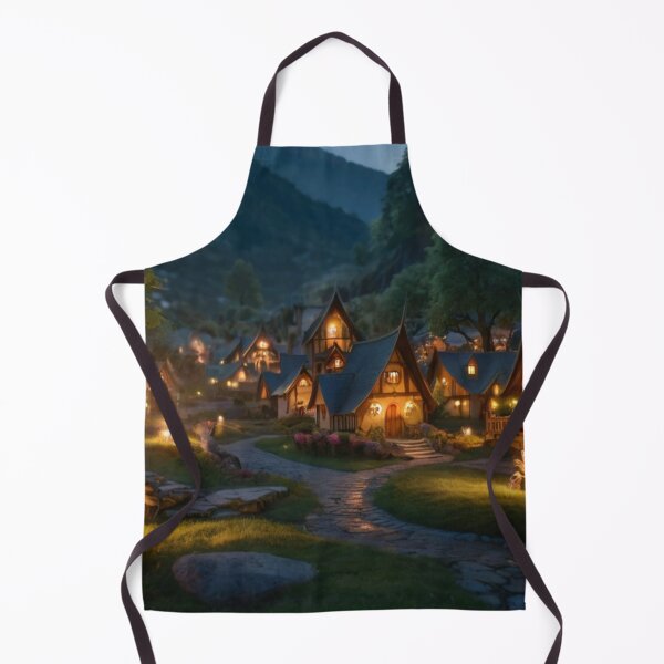 Item preview, Starlit Nights Over the Enchanted Elf Town designed and sold by BlareBlare.