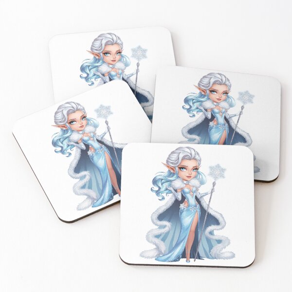 Item preview, Enchanted Winter Elf Queen Illustration designed and sold by ZetaDream.