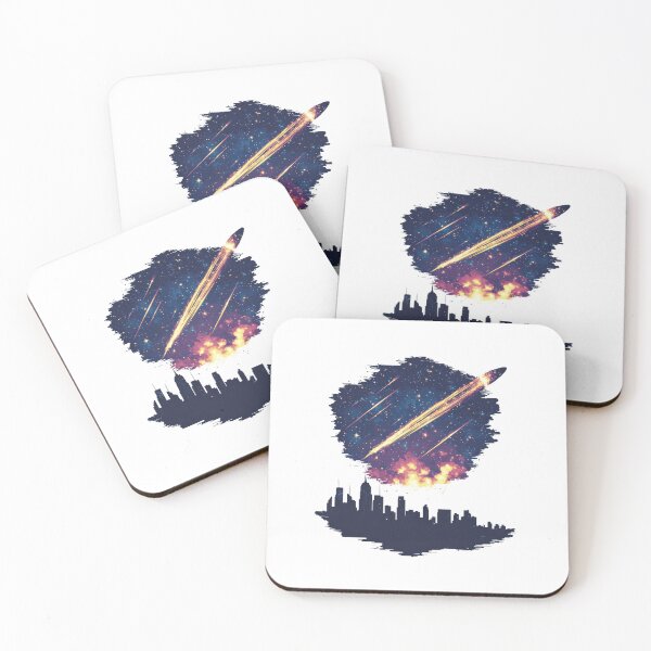 Item preview, Meteor Shower Over City Skyline designed and sold by Enea Kelo.