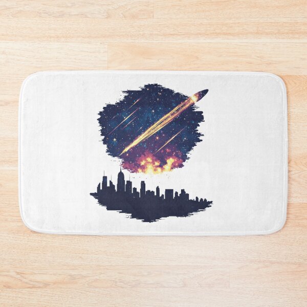 Item preview, Meteor Shower Over City Skyline designed and sold by Enea Kelo.
