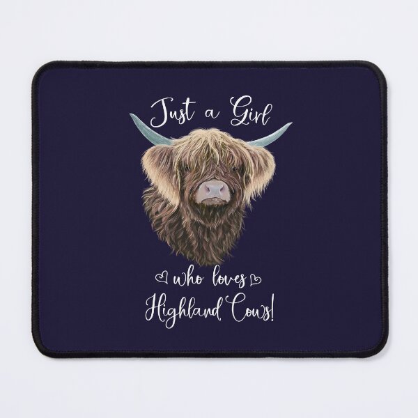 Item preview, Just A Girl Who Loves Highland Cows Charlie Fluffy Ears designed and sold by brodyquixote.