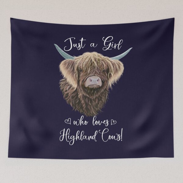 Item preview, Just A Girl Who Loves Highland Cows Charlie Fluffy Ears designed and sold by brodyquixote.