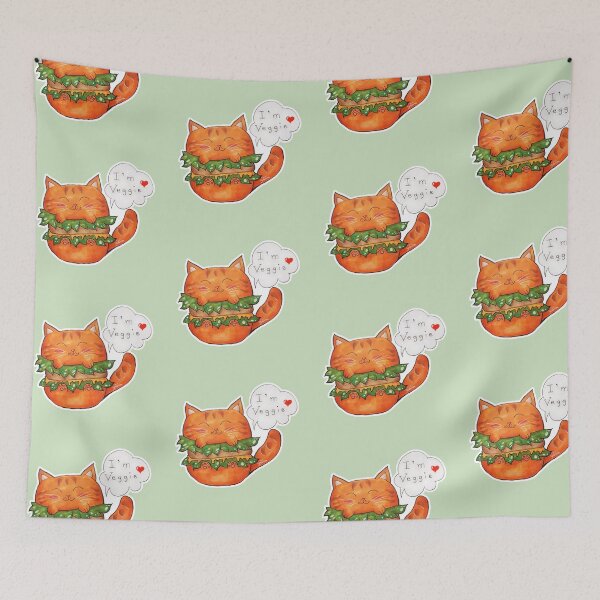 Item preview, Cat Veggie Burger designed and sold by 37storms.