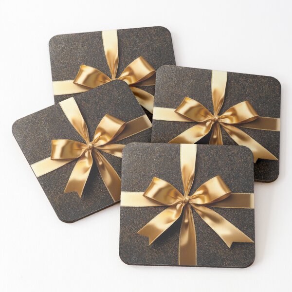 Item preview, Christmas Giftbox Black Sparkling Box with Gold Ribbon designed and sold by rclwow.