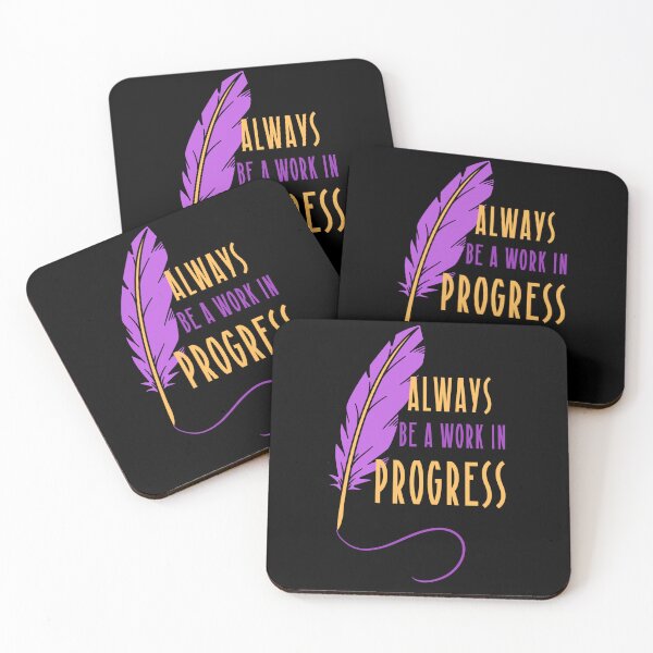 Item preview, ALWAYS BE A WORK IN PROGRESS - PURPLE GOLD - inspiration/motivation designed and sold by TishCO.