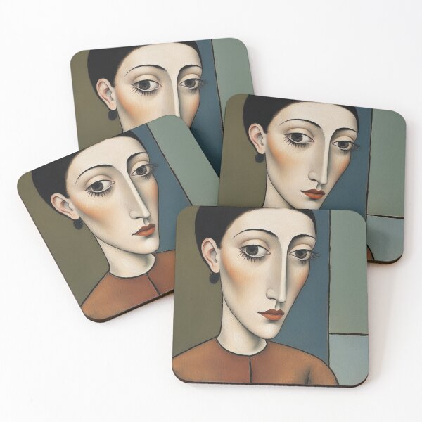 Item preview, Portrait of a woman after Modigliani designed and sold by Vintage Designs +.