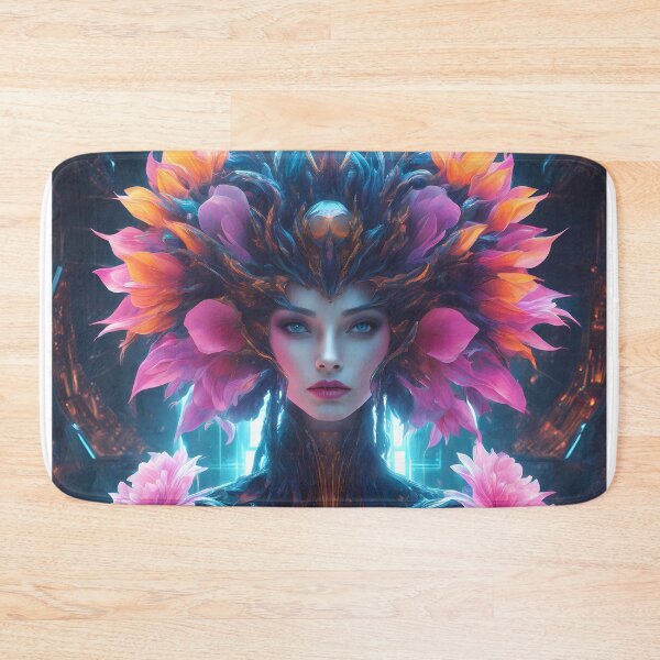Item preview, Futuristic Floral Alien Queen - Majestic Sci-Fi Fantasy Flower Woman designed and sold by MystiqSlav.