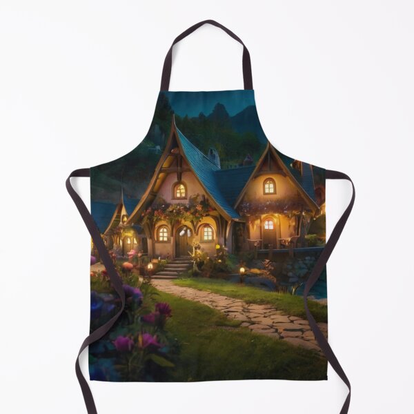 Item preview, Valley of Warm Lights: The Elf Village by Night designed and sold by BlareBlare.