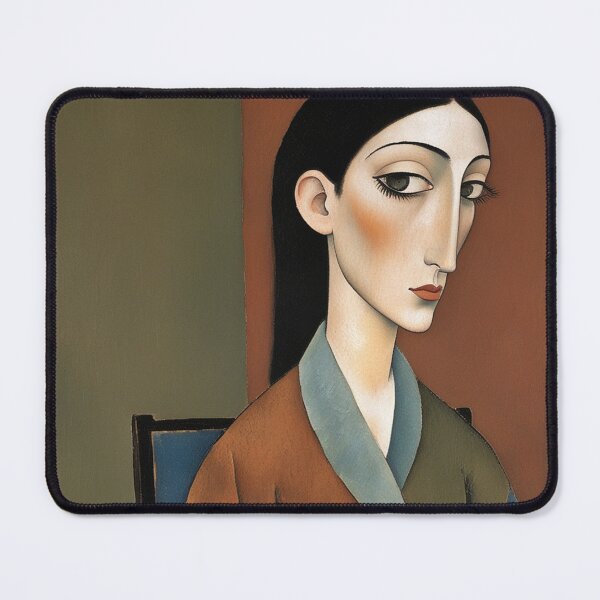 Item preview, Portrait of a woman after Modigliani designed and sold by Vintage Designs +.