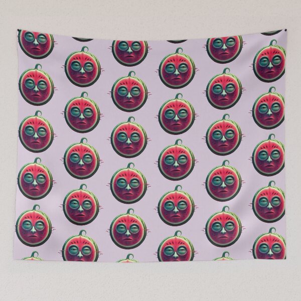 Item preview, Watermelon Face | Fruits Patterns | Fruit Creatures Collection designed and sold by monkeybusiness.pt.
