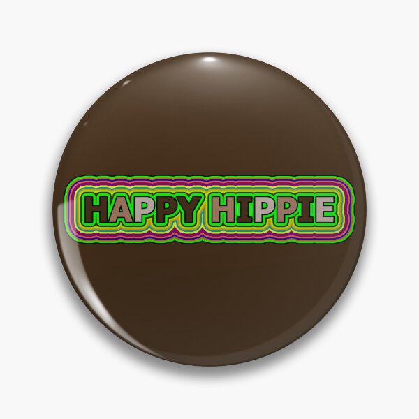 Item preview, Happy Hippie Words Hippie Vibes Retro Lines 1 of 4 designed and sold by Beachy.
