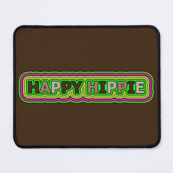 Item preview, Happy Hippie Words Hippie Vibes Retro Lines 1 of 4 designed and sold by Beachy.