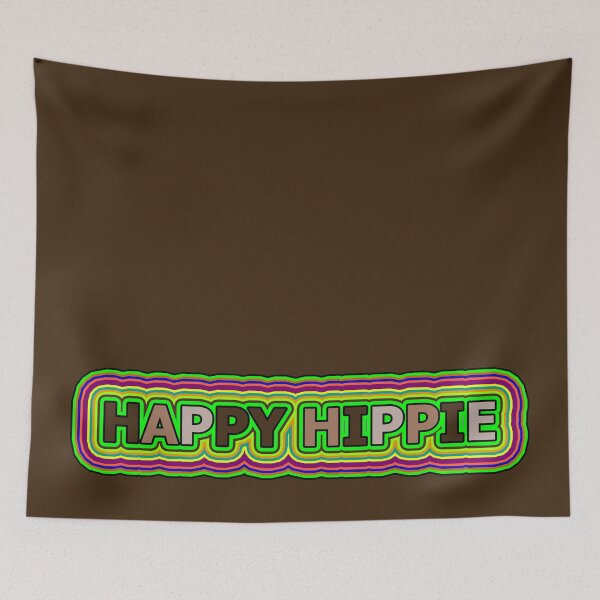 Item preview, Happy Hippie Words Hippie Vibes Retro Lines 1 of 4 designed and sold by Beachy.