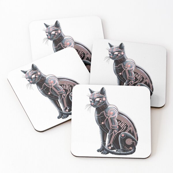 Item preview, Cybernetic Cat Guardian designed and sold by ART ATTACK ZONE.