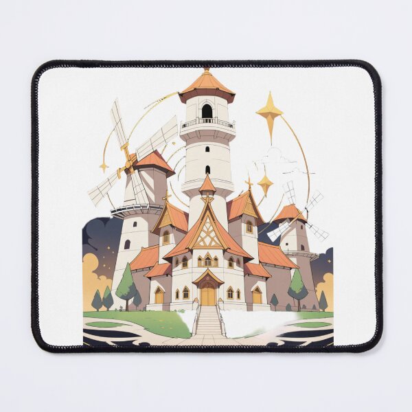 Item preview, Fantasy Windmill Castle Illustration designed and sold by PRIME4YOU.