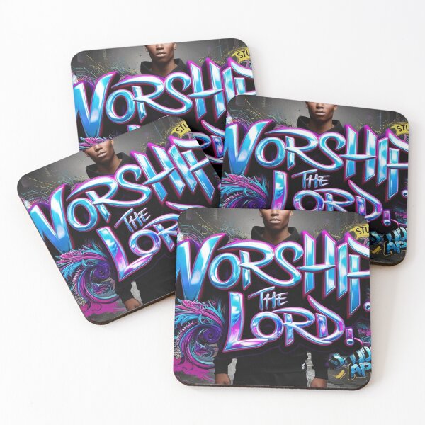 Item preview, Worship the Lord Graphic art designed and sold by Vintage Designs +.