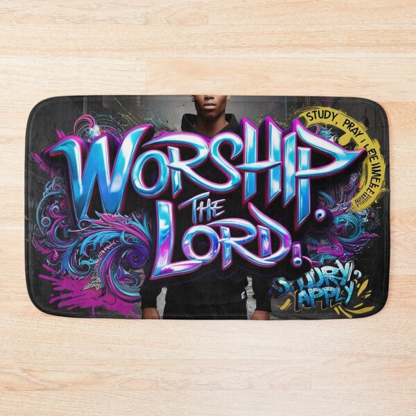 Item preview, Worship the Lord Graphic art designed and sold by Vintage Designs +.