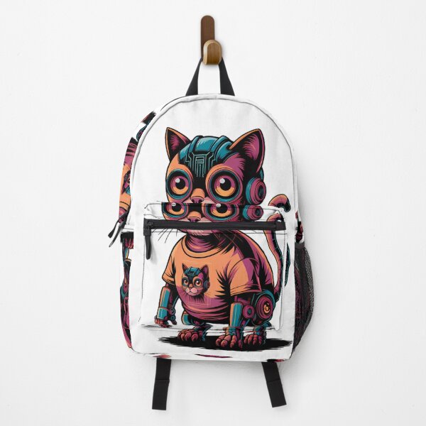 Item preview, kitty Cybernetic Cat Guardian designed and sold by ART ATTACK ZONE.