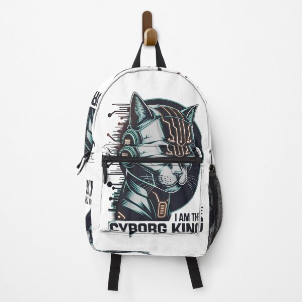 Item preview, Cyborg King Cat Cybernetic Guardian designed and sold by ART ATTACK ZONE.