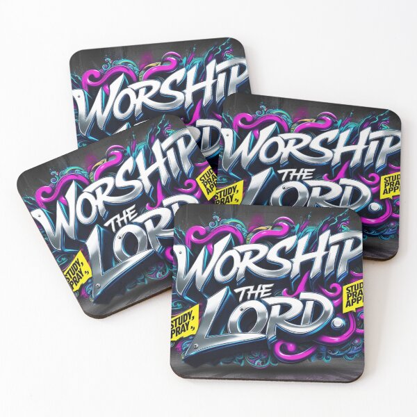 Item preview, Worship the Lord Graphic art designed and sold by Vintage Designs +.