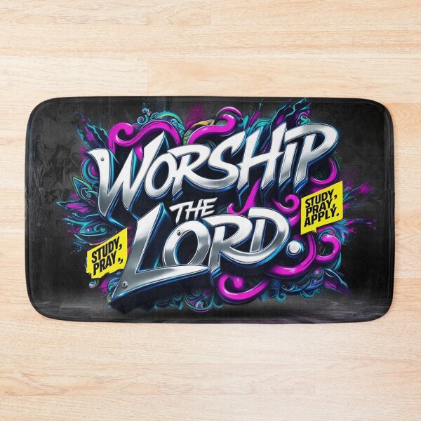 Item preview, Worship the Lord Graphic art designed and sold by Vintage Designs +.