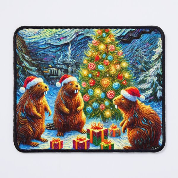 Item preview, Beavers open Christmas presents, designed and sold by Purpleflex.