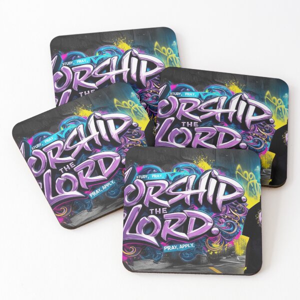 Item preview, Worship the Lord Graphic art designed and sold by Vintage Designs +.