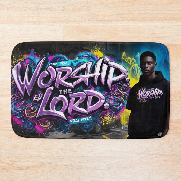 Item preview, Worship the Lord Graphic art designed and sold by Vintage Designs +.