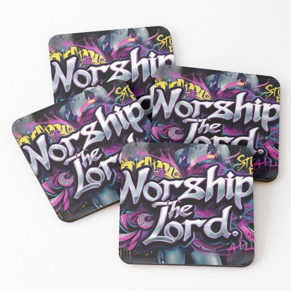 Item preview, Worship the Lord Graphic art designed and sold by Vintage Designs +.
